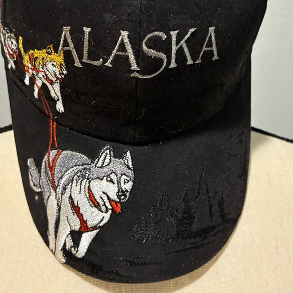 Alaska Black Embroidered Hat OSFM - Picture 1 of 8